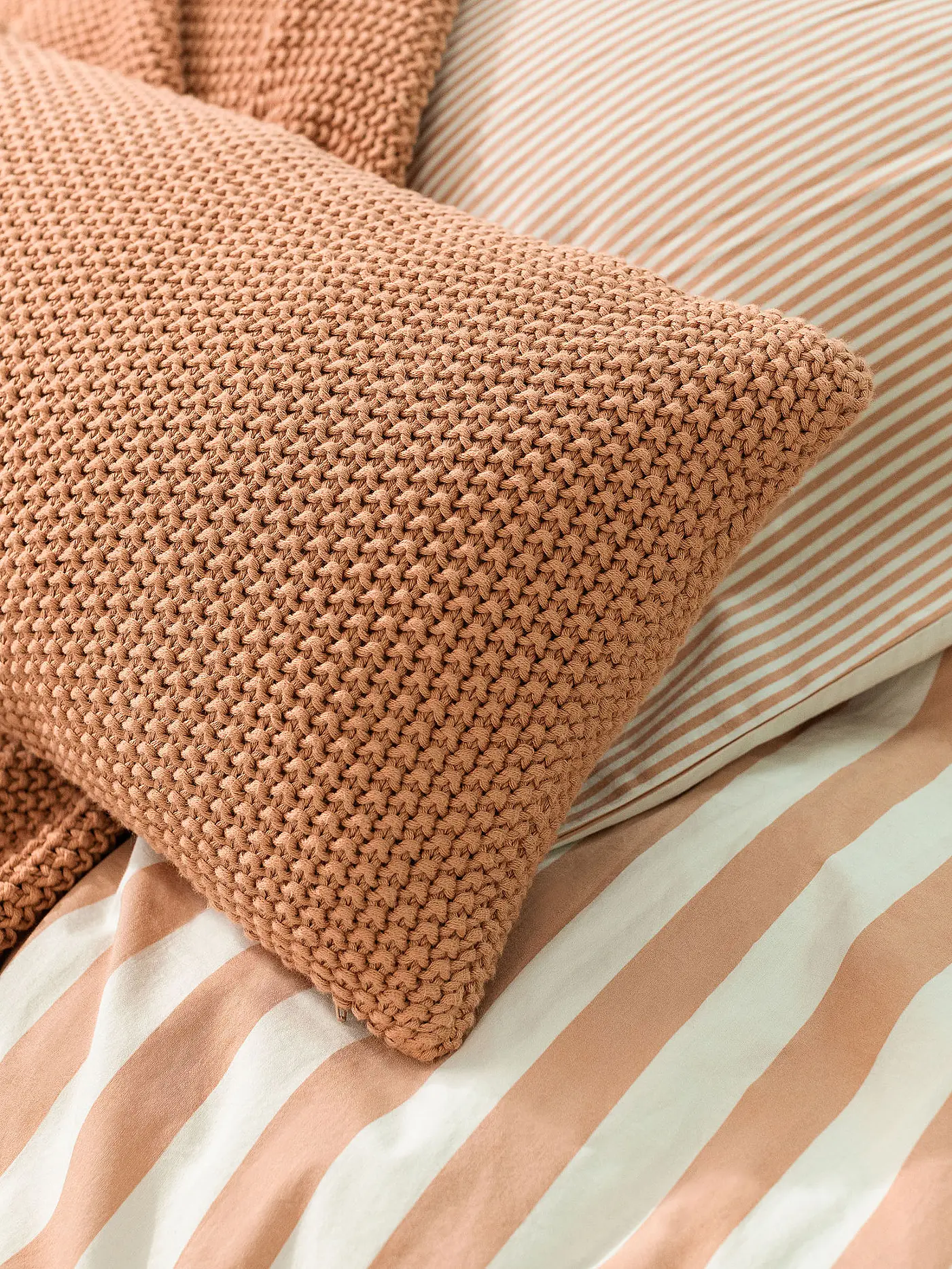 MARC O'POLO HOME | Kissen Nordic Knit 30x60cm Sandstone | 